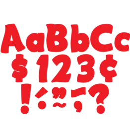 FUN FONT READY LETTERS: 4" RED COMBO