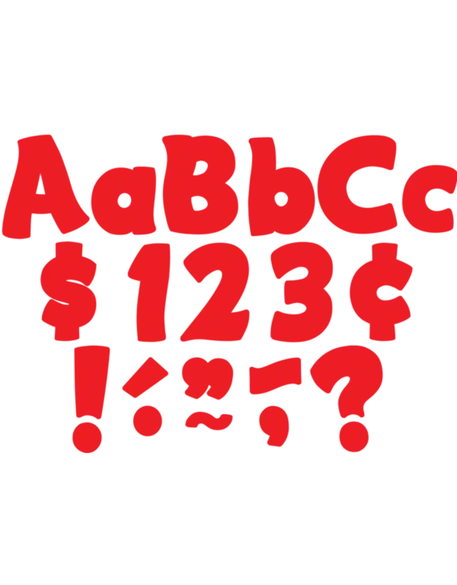 FUN FONT READY LETTERS: 4" RED COMBO