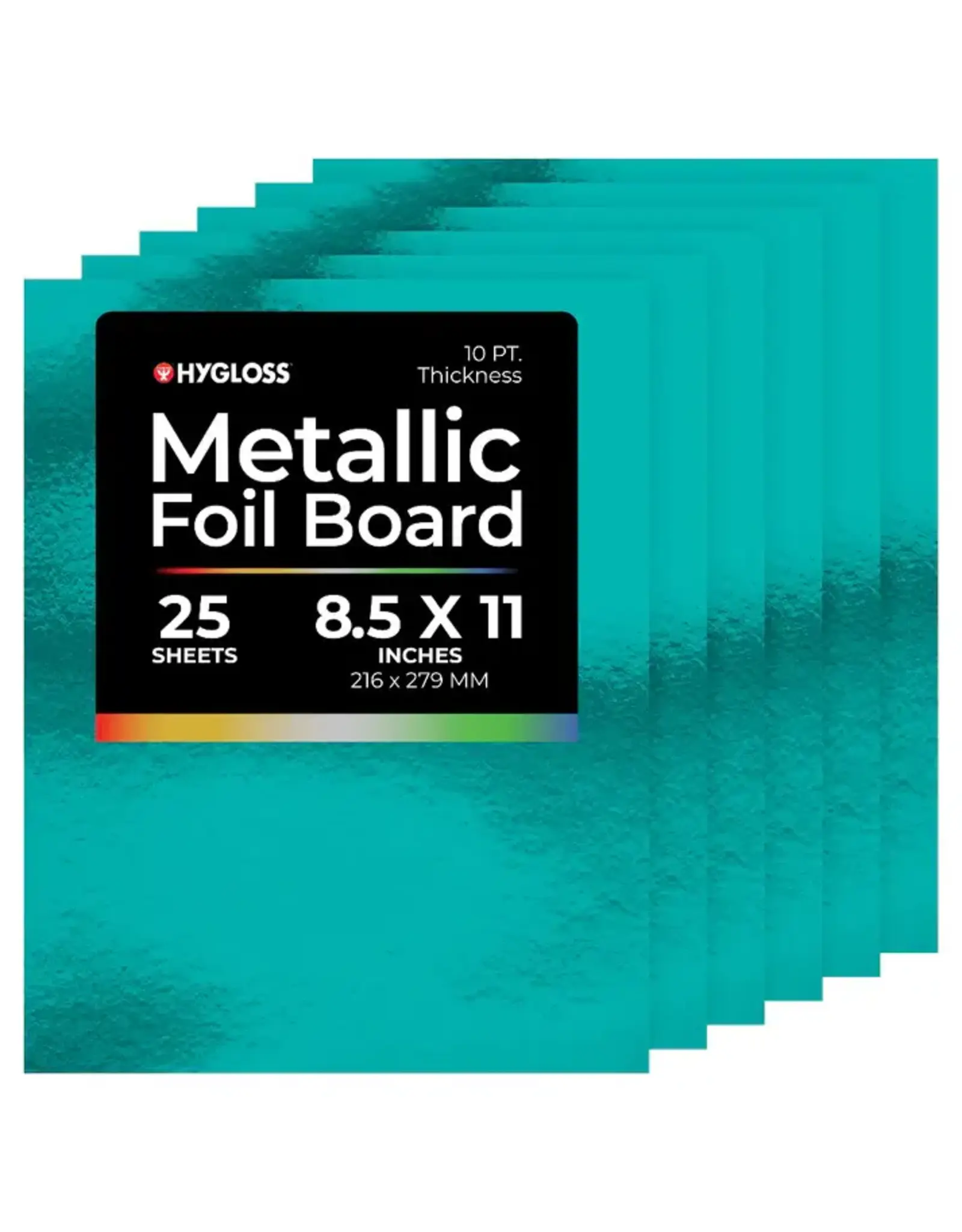 HYGLOSS Metallic Foil Board 8.5"x11" 25 Pack