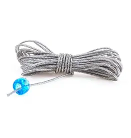 BEADING THREAD - ELASTIC - SILVER 30 YARDS