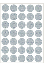 STICKERS: HOLOGRAPHIC SILVER 3/4" DOT 10 SHEETS