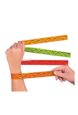 BRACELET SLAP SMILEY FACE 12 PACK