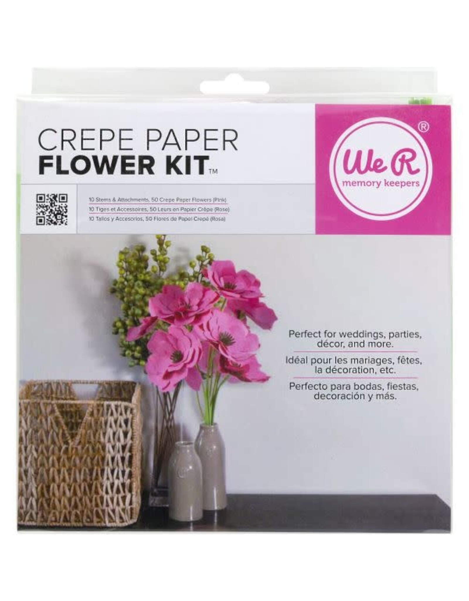TISSUE FLOWER KIT MAKES 10 FLOWERS - PINK