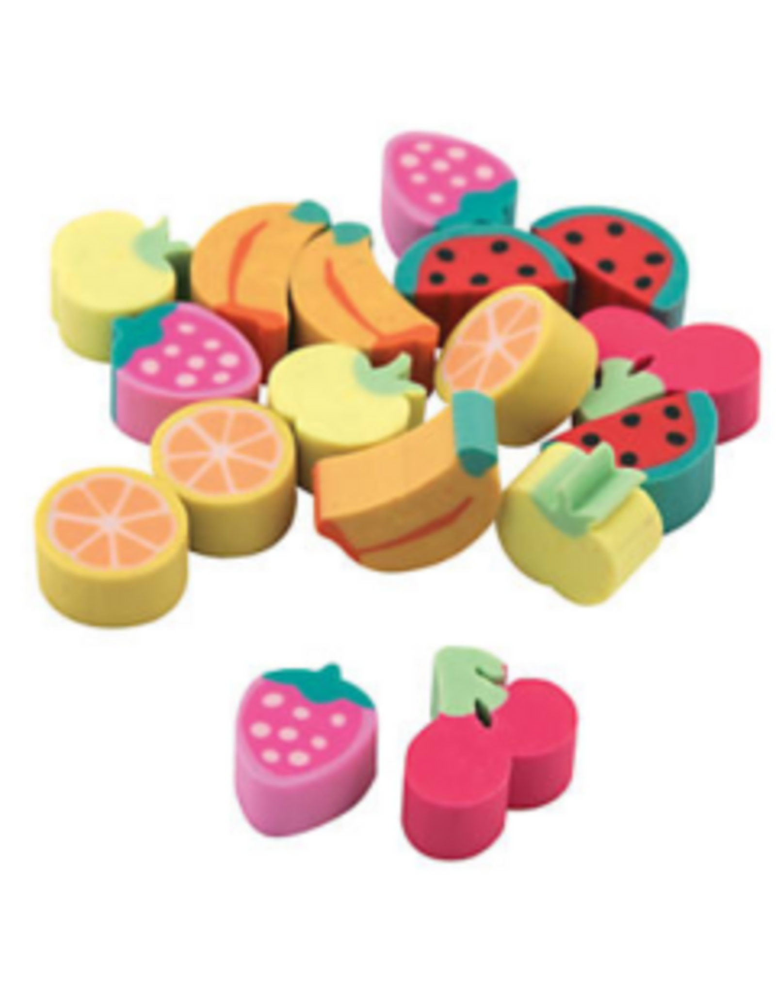 ERASERS: FRUIT ASSORTED Pckg/25pcs
