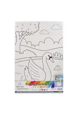 CANVAS PAINTING SET  7.5X11.4 SWANS