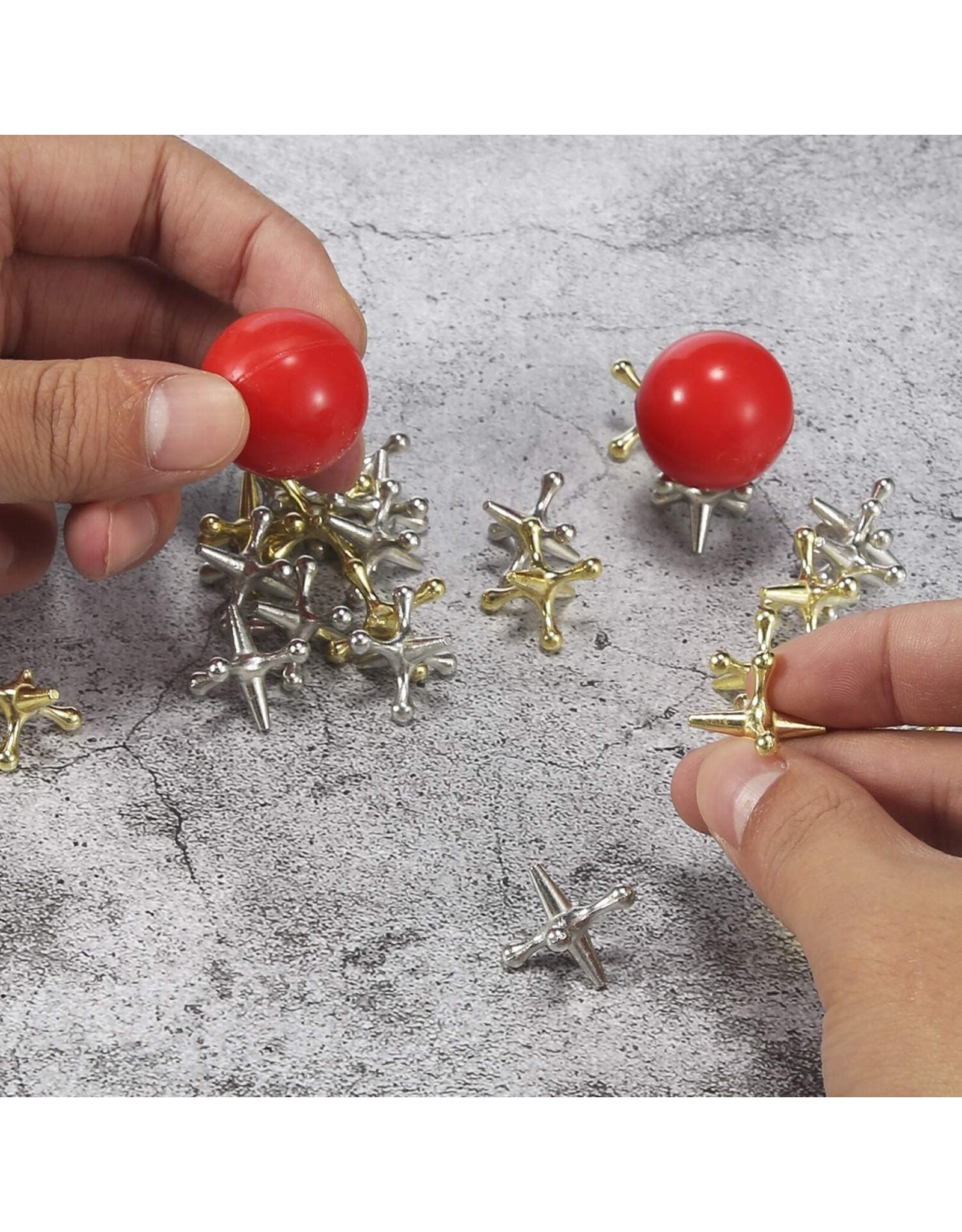 METAL JACKS GAME 10 PIECES PLUS 1 BALL