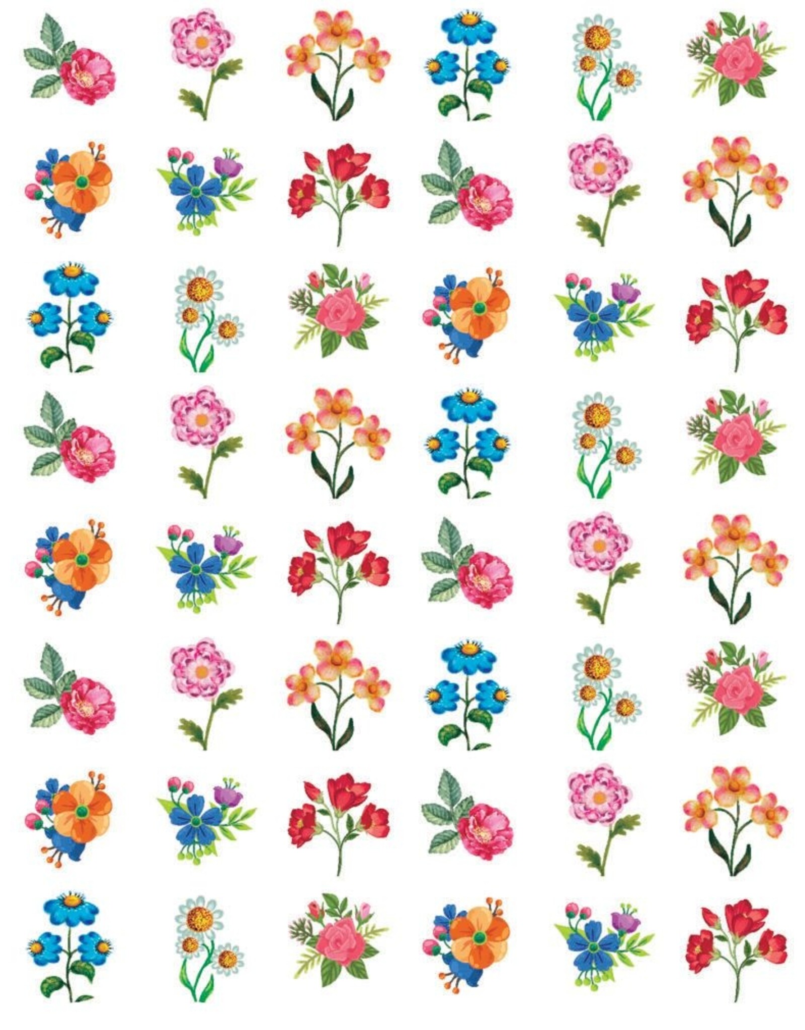 STICKERS: FLOWERS 5/8" -  288 STICKERS