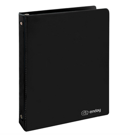 VIEW  BINDER: 1/2" O-RING WITH 2 POCKETS - BLACK