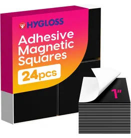 ADHESIVE MAGNET SQUARES 1" 24 PACK