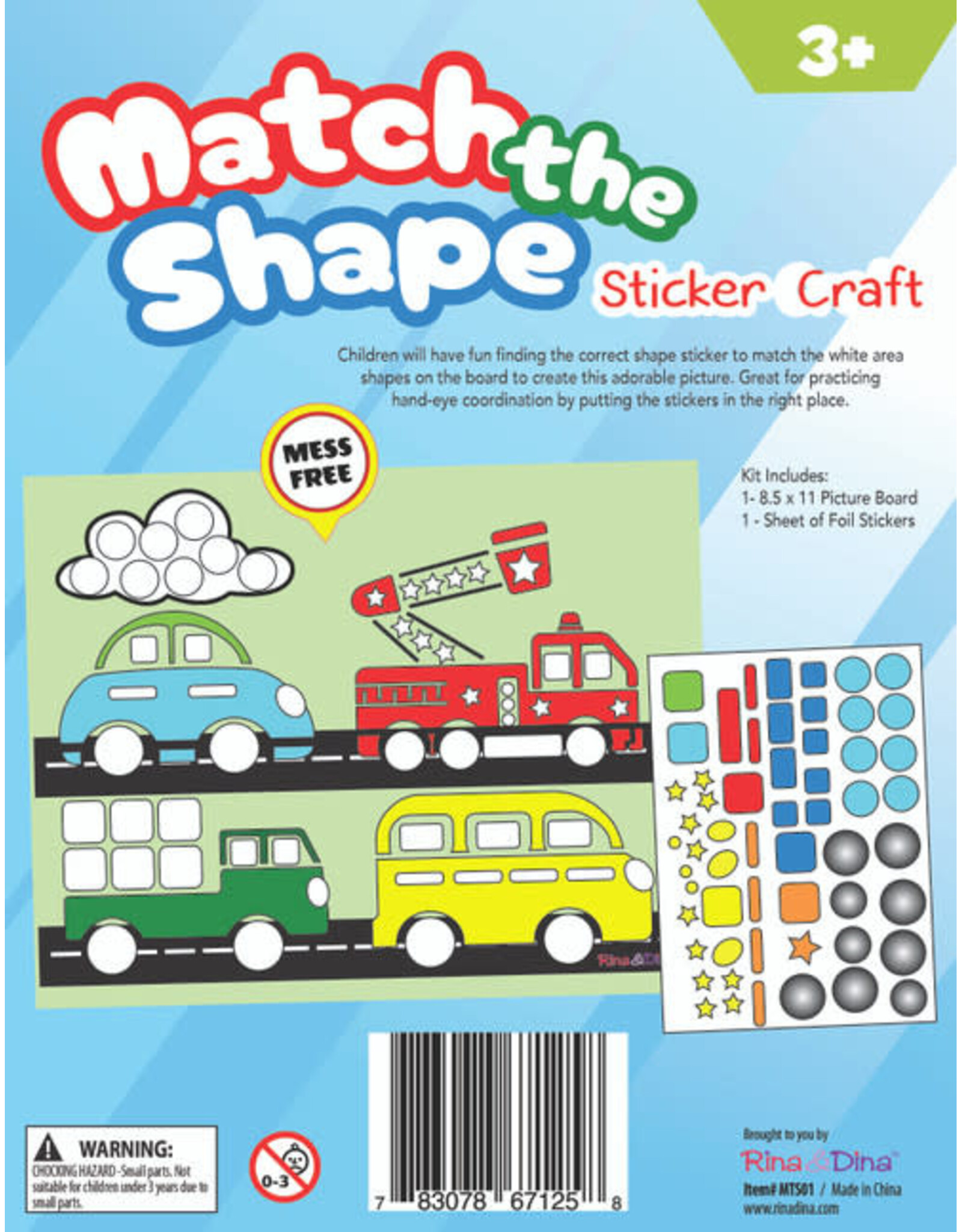 MATCH THE SHAPE STICKER CRAFT