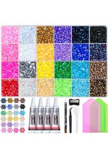 BEDAZZLE RESIN RHINETONE  KIT 24 COLORS 35,000 PIECES