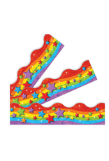 Trend Enterprises SCALLOPED  BORDERS 2¼"X39', RAINBOW AND STARS