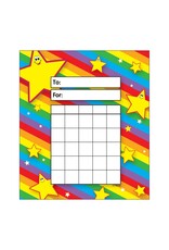 MINI INCENTIVE PAD: 5"X6" RAINBOW STARS 36 PACK