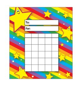 MINI INCENTIVE PAD: 5"X6" RAINBOW STARS 36 PACK