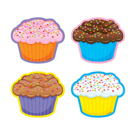 Trend Enterprises MINI CUT OUTS:  CUPCAKES ASSORTED 3" - 36 PACK