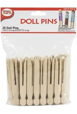 WOOD DOLL PINS: 3.75"X1/2" 25 PACK
