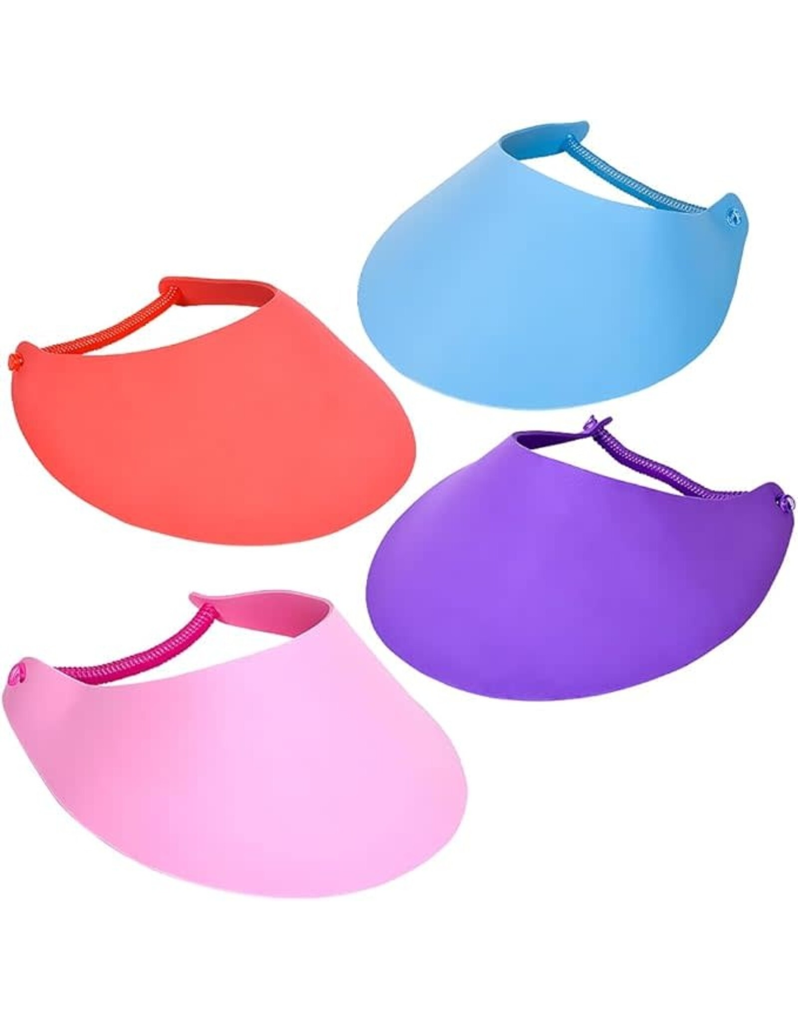 FOAM SUN VISOR WITH  COIL BAND -12 PACK