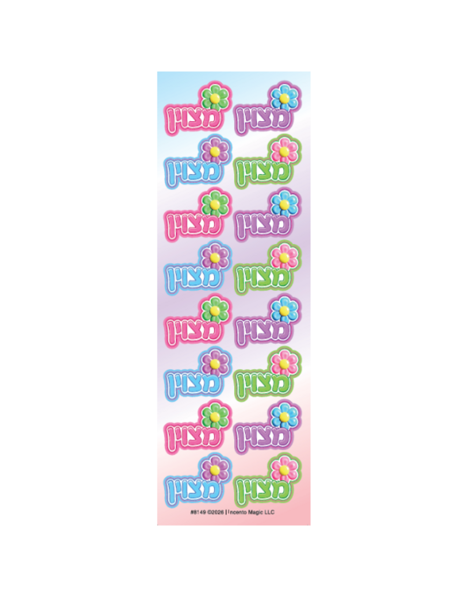 STICKER METZUYAN WITH FLOWER 6 SHEETS