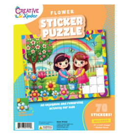 incento magic STICKER PUZZLE: FLOWERS 7.25"X9"
