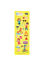 STICKER SUMMER THEMED  DIE CUT 6 SHEETS