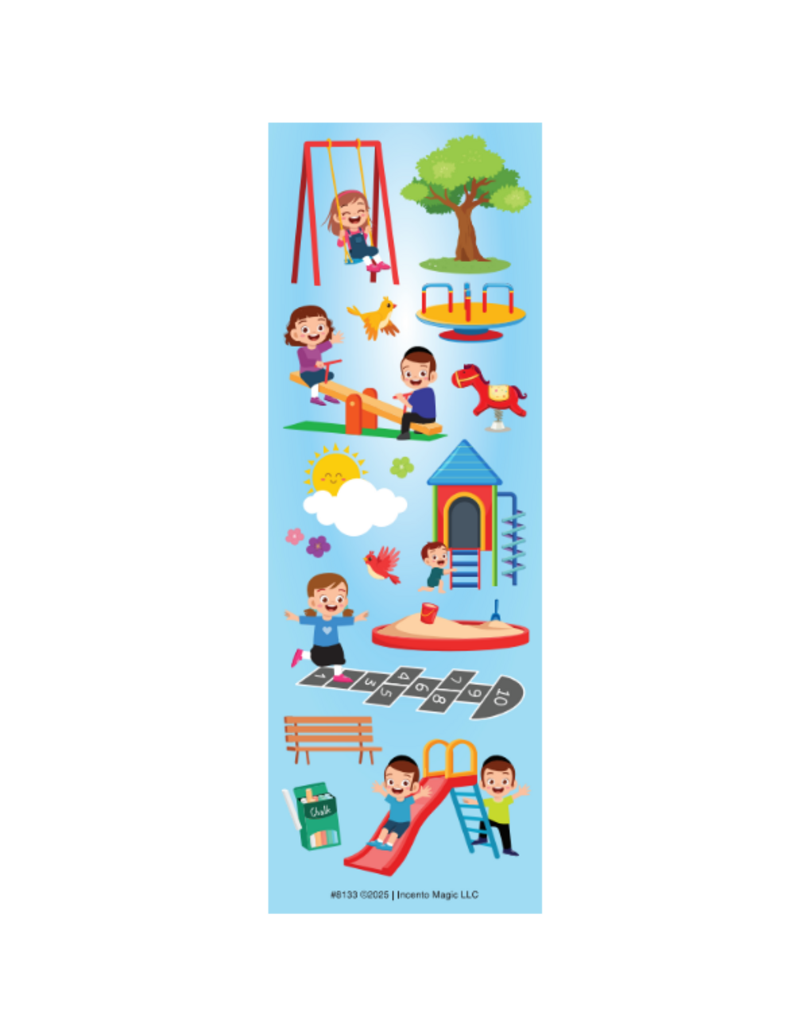 STICKER PARK PLAYGROUND   DIE CUT 6 SHEETS