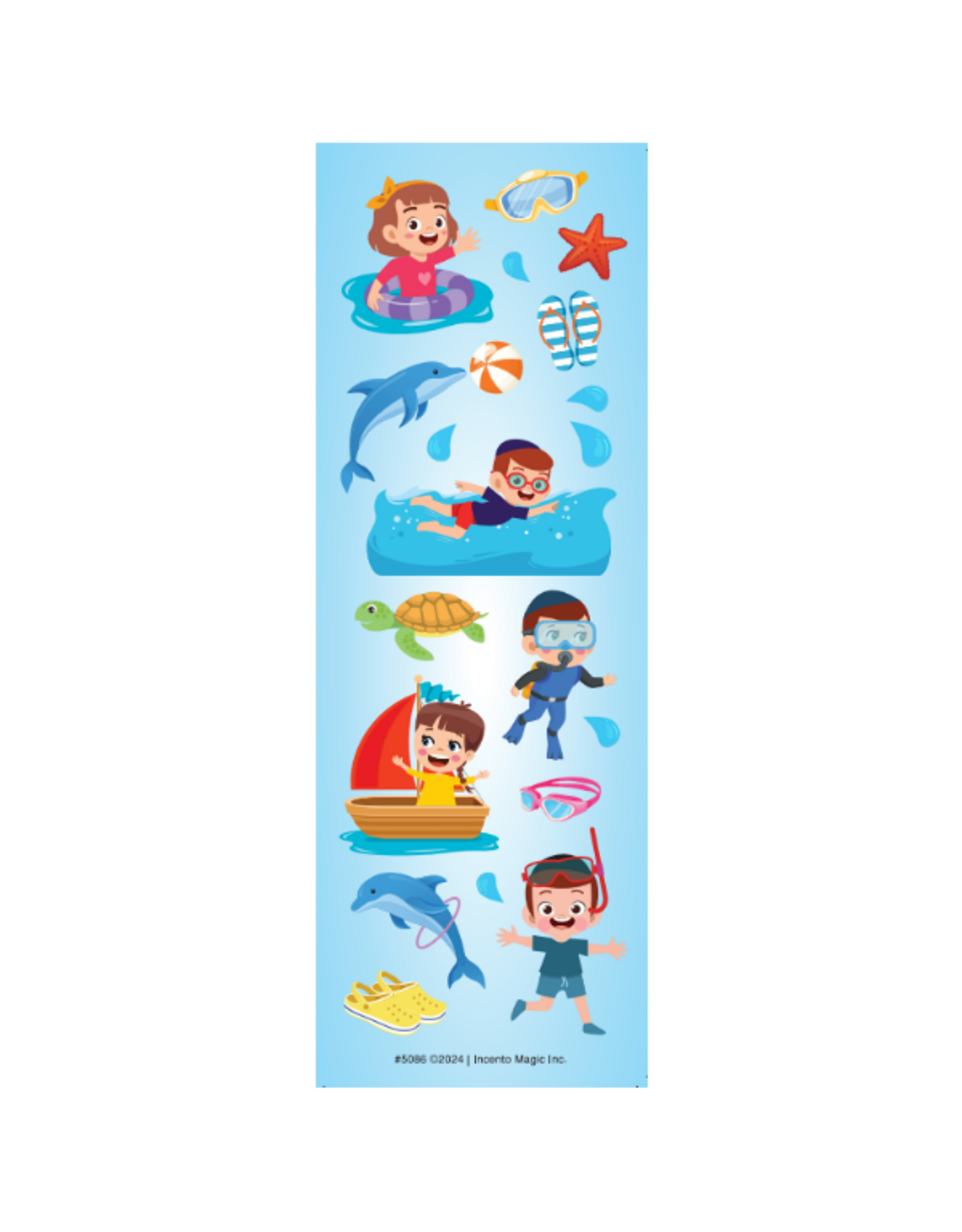 STICKER WATER FUN   DIE CUT 6 SHEETS