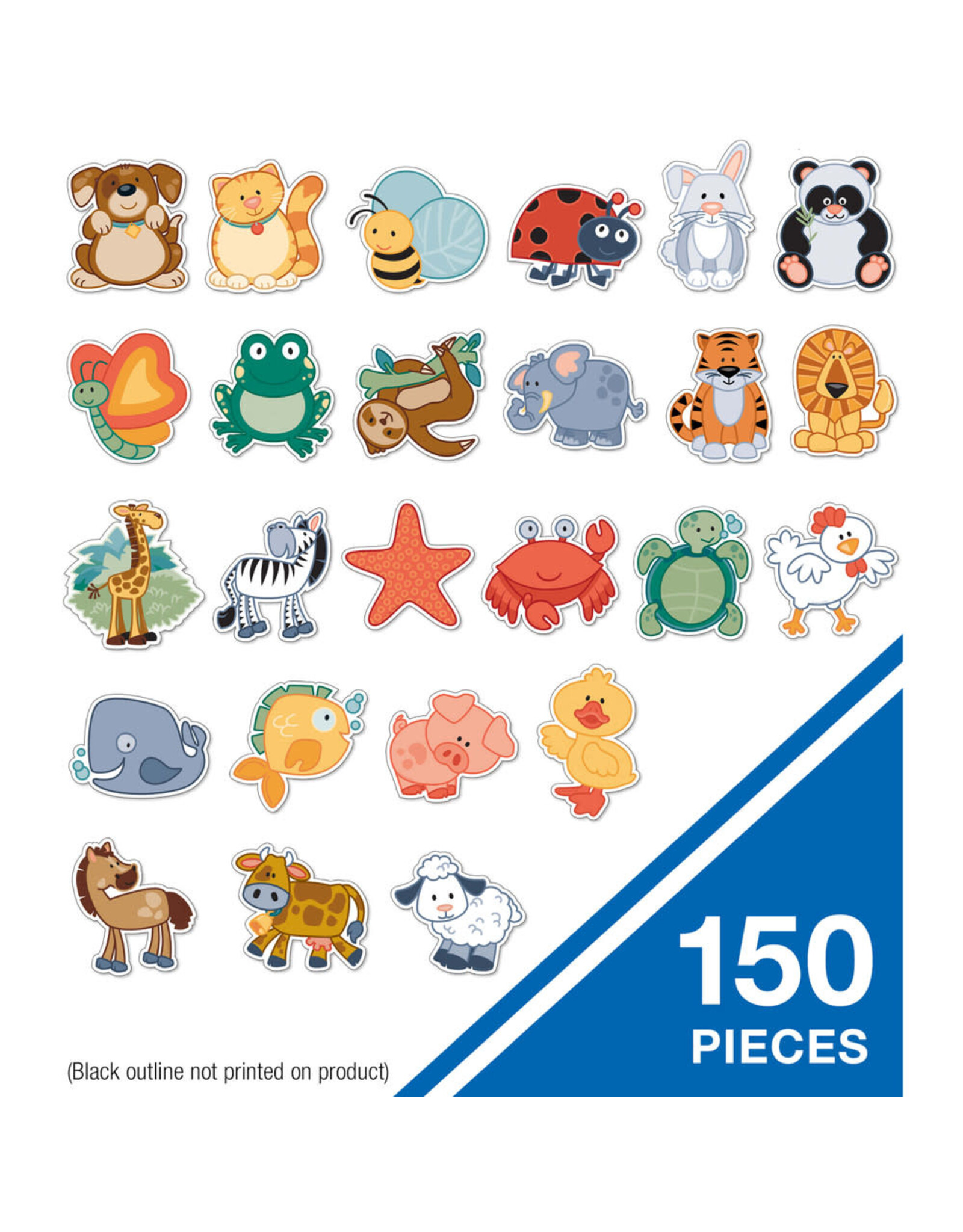 CUT OUT: LARGE ANIMALS  4.6"X5.2" - 150 PACK