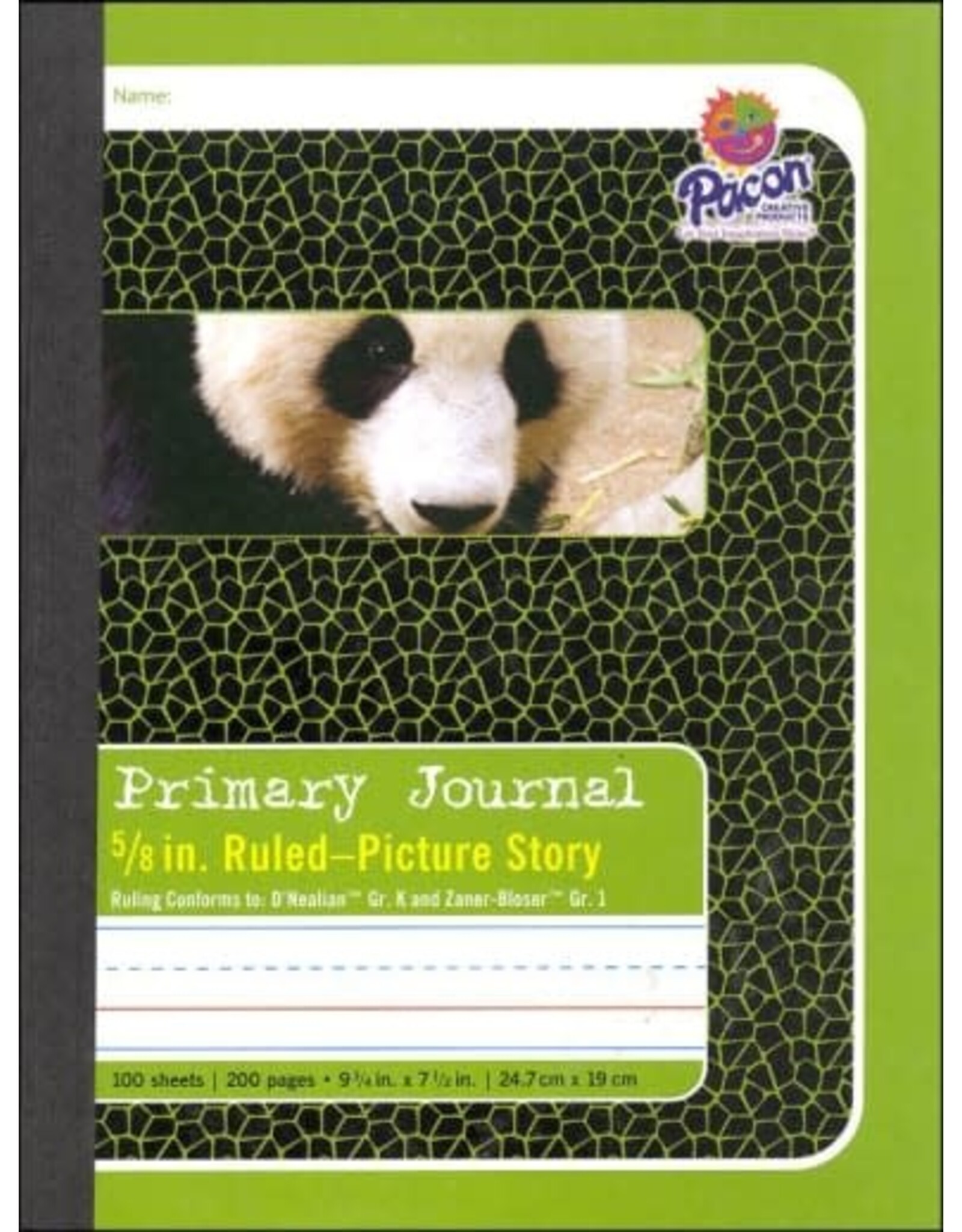 Primary Journal Composition Book, 7-1/2" x 9-3/4", Picture Story, 0.63" Rule, 100 Sheets, Green