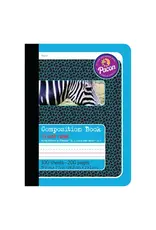 Gr. 2 Composition Book, 9-3/4 x 7-1/2 Inches, Hard Cover, Blue, 100 Sheets
