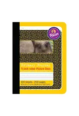 Picture Story Composition Book, 9-3/4 x 7-1/2 Inches, 1/2 Inch Ruled, Yellow, 100 Sheets