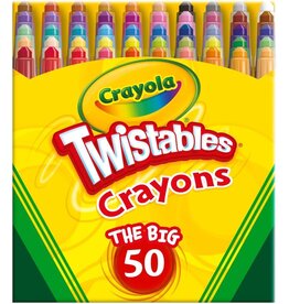 CRAYOLA TWISTABLE CRAYONS - 50 PACK