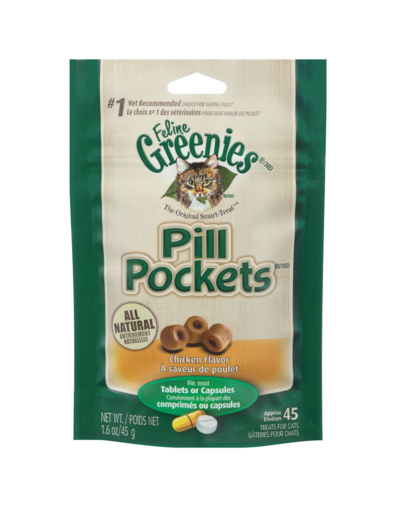 Greenies Pill Pockets Chicken 1.6OZ - Cat