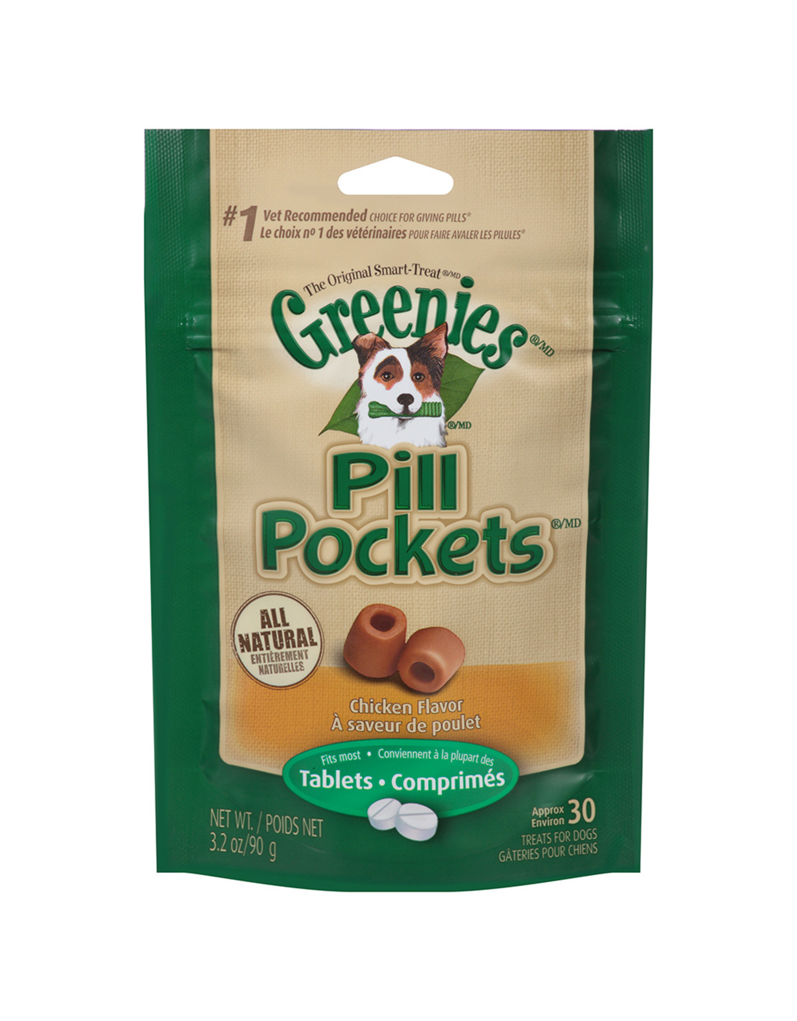 Greenies Pill Pockets Chicken 30 Tabs / 3.2OZ