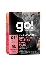 Petcurean GO! Carnivore GF Salmon & Cod Pate 6.4oz - Cat