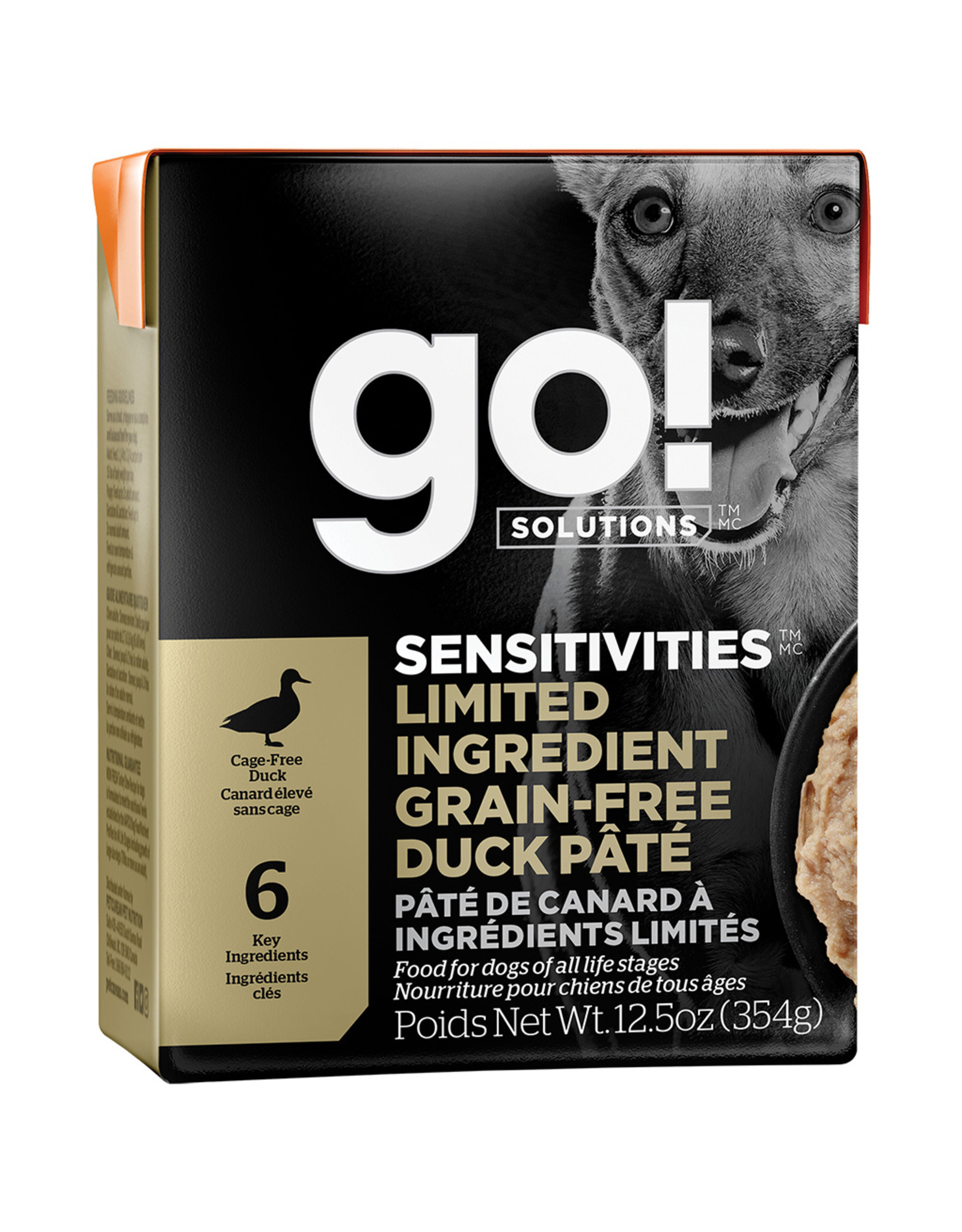 Petcurean GO! Sensitivities LID GF Duck Pate 12.5OZ