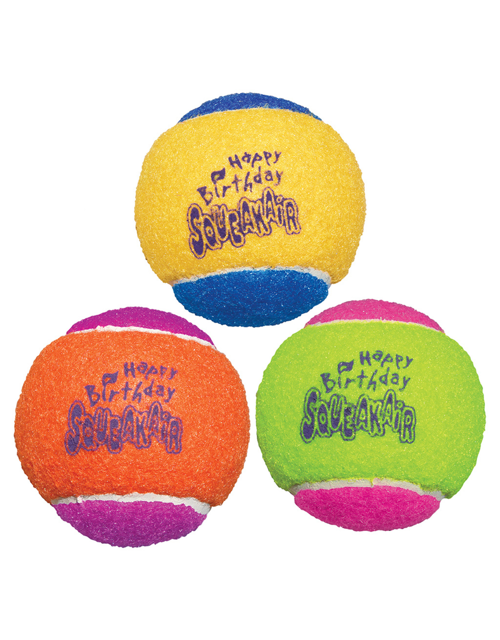 Kong Tennis Balls Birthday Assorted Medium 3PK