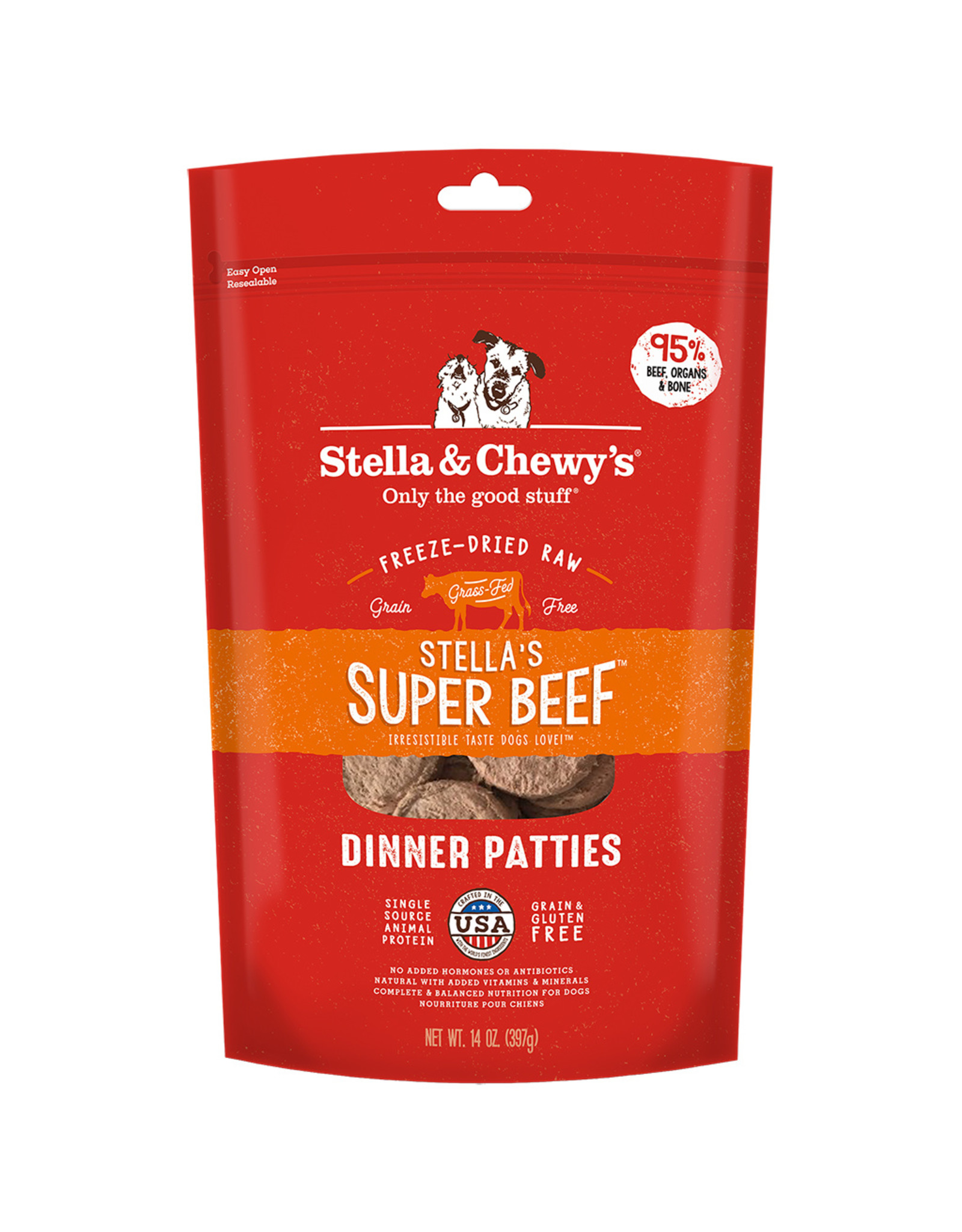 Stella & Chewy's FD Dinner Patties Stella's Super Beef 14OZ