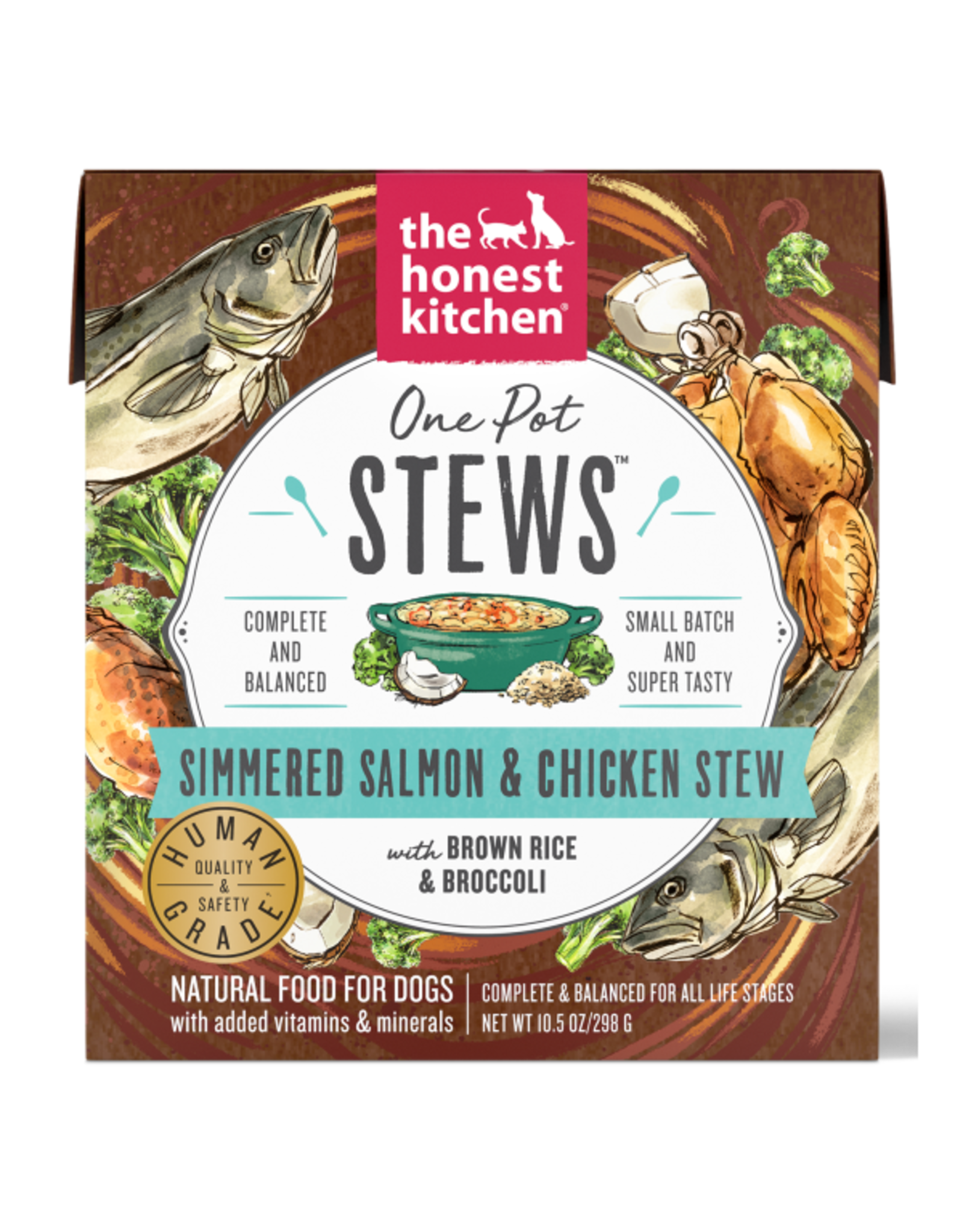 The Honest Kitchen Dog One Pot Stews Simmered Salmon & Chicken Stew 10.5 oz SINGLE