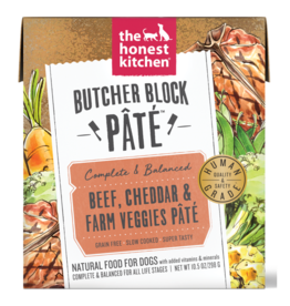 The Honest Kitchen Dog Butcher Block Pate Beef Cheddar & Veggies 10.5 oz SINGLE