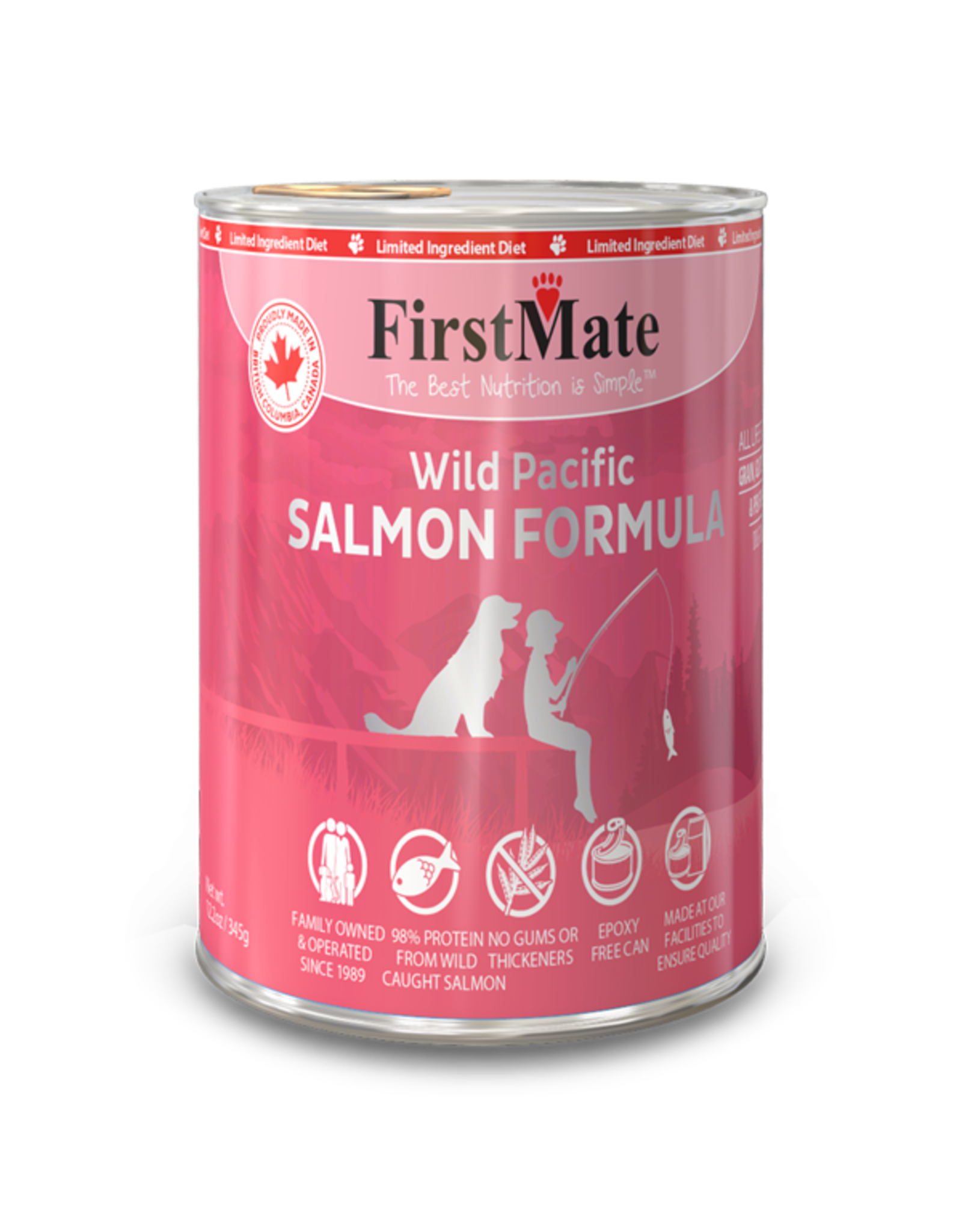 FirstMate Dog LID GF Can Salmon 12.2 oz single