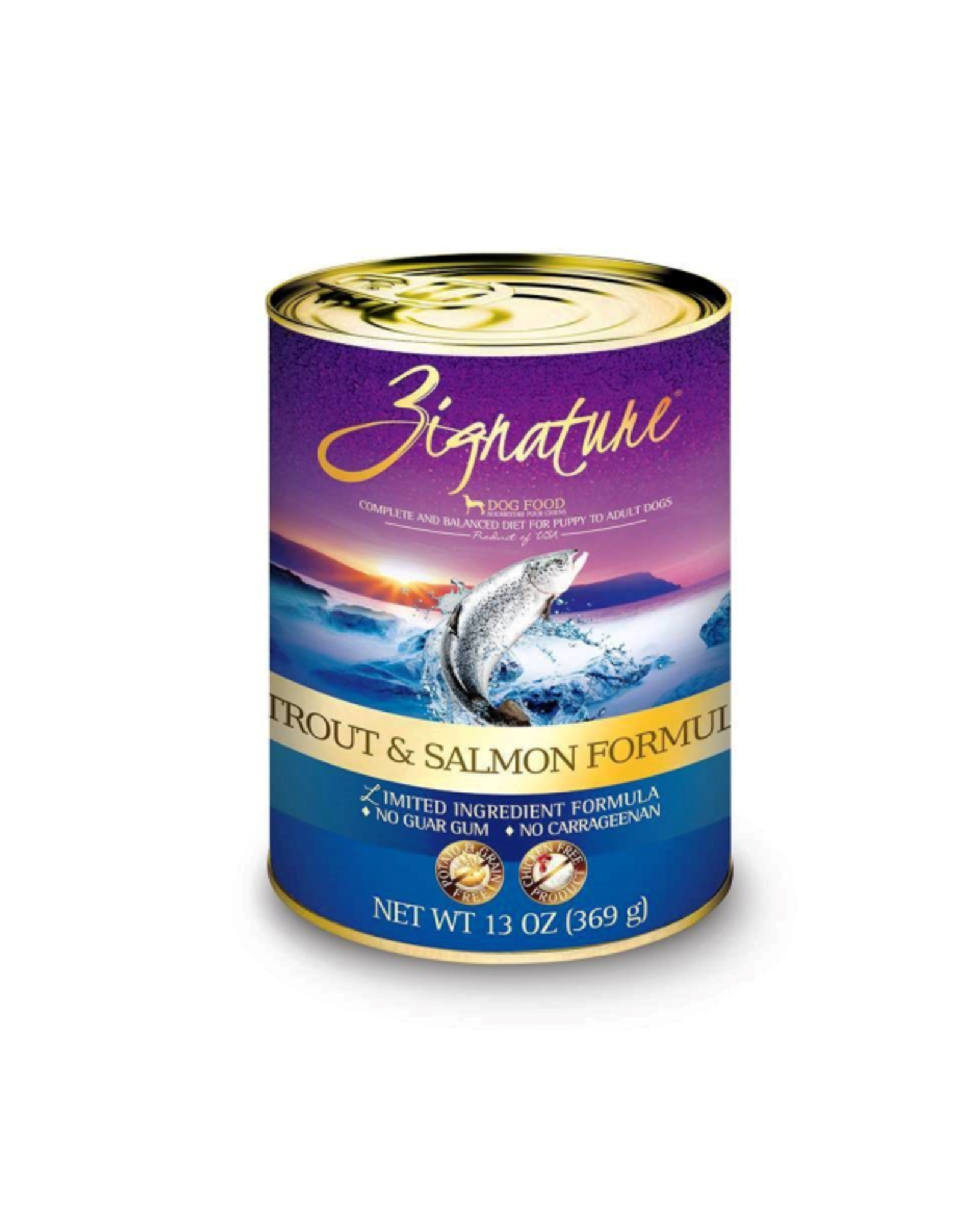 Zignature Dog LID GF Trout & Salmon 13 oz
