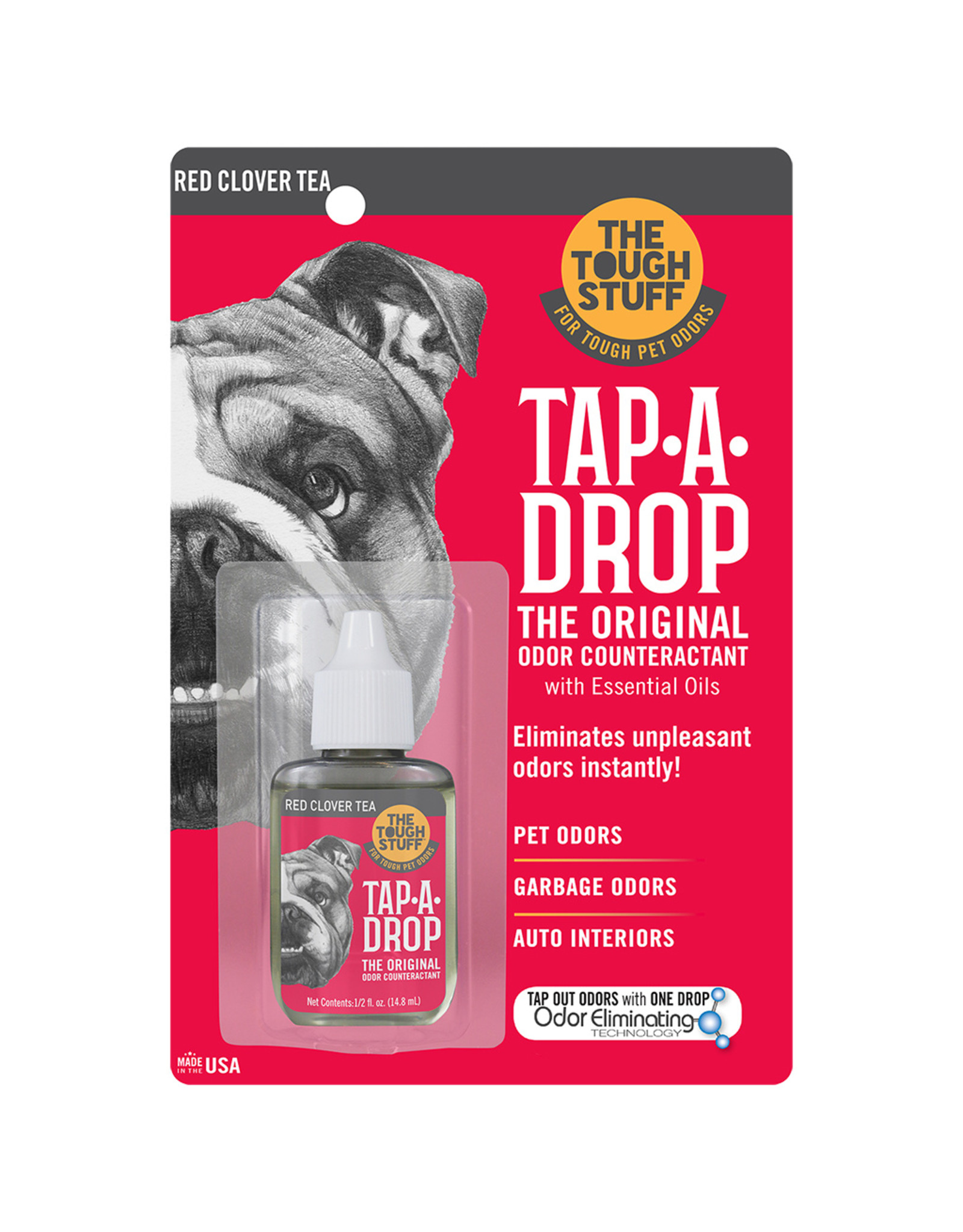 Tough Stuff Tap-A-Drop Odor Eliminator Red Clover Tea 0.5OZ