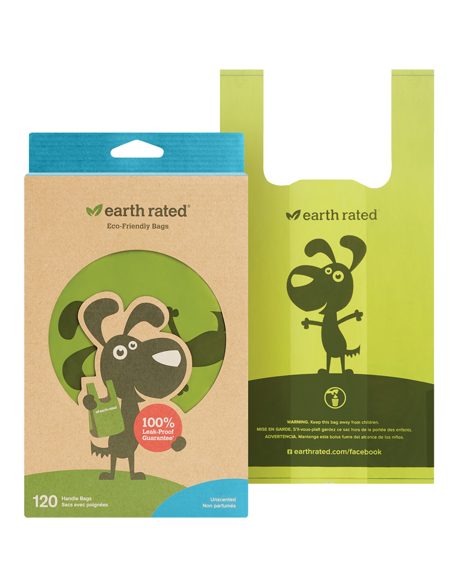 Earth Rated Unscented Easy-Tie Handle Bags | 120 Bags
