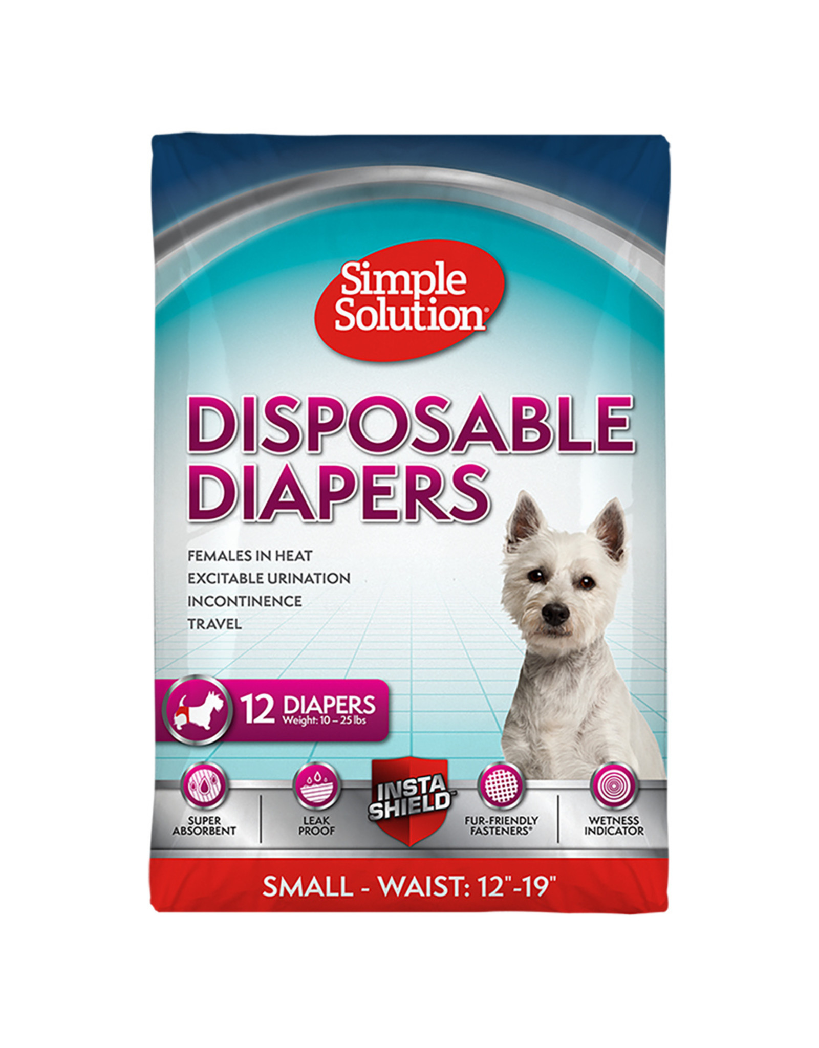 Simple Solutions Disposable Female Diapers 12PK