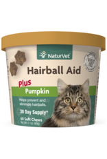 NaturVet Soft Chew Hairball Plus Pumpkin 60CT / Cat