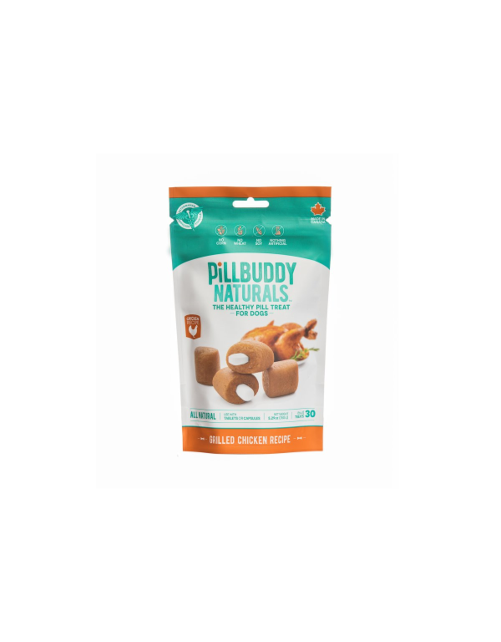 Earthly Pet Pill Buddy Naturals Grilled Chicken 150g 30ct