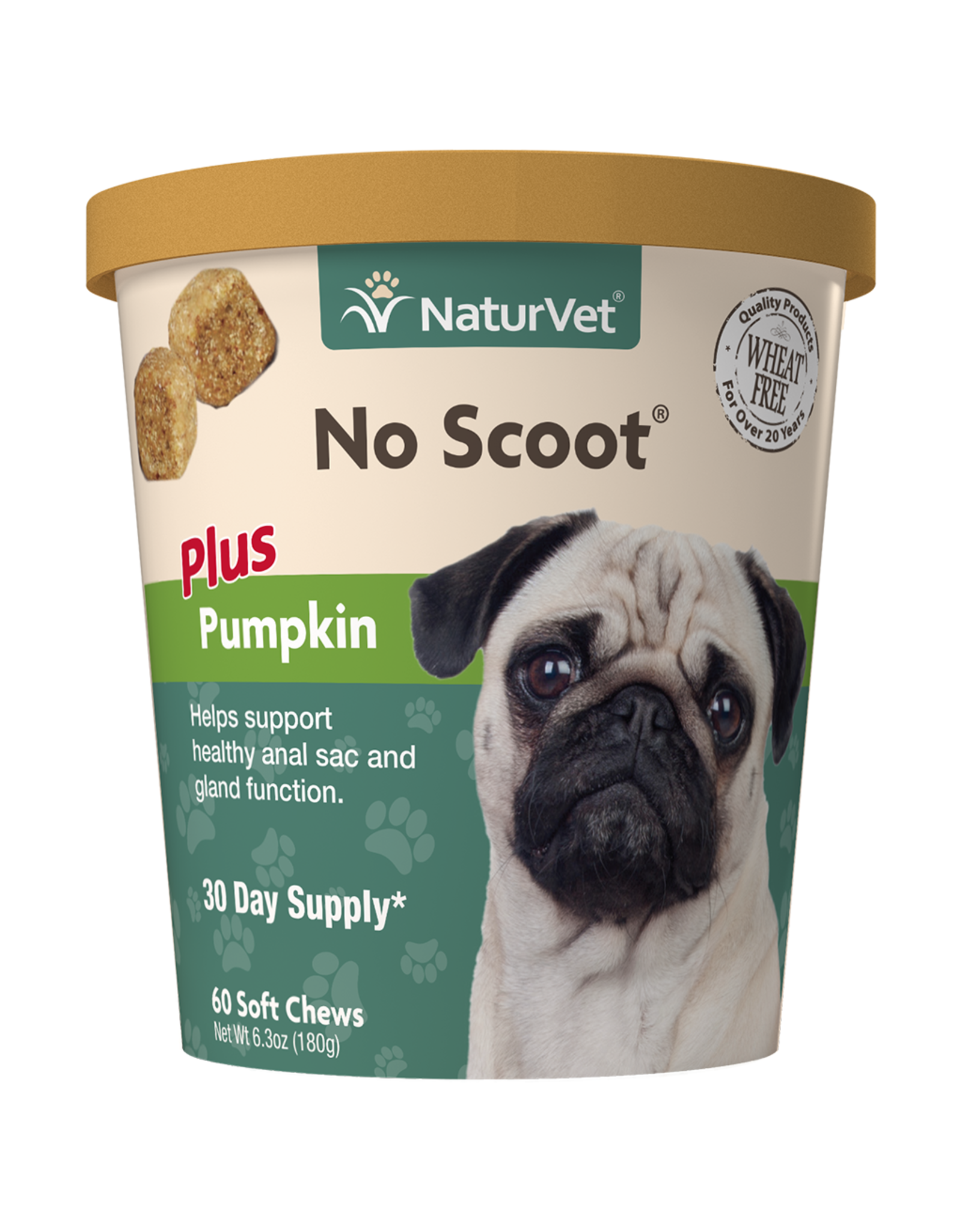 NaturVet Soft Chew No Scoot w/Pumpkin 60CT