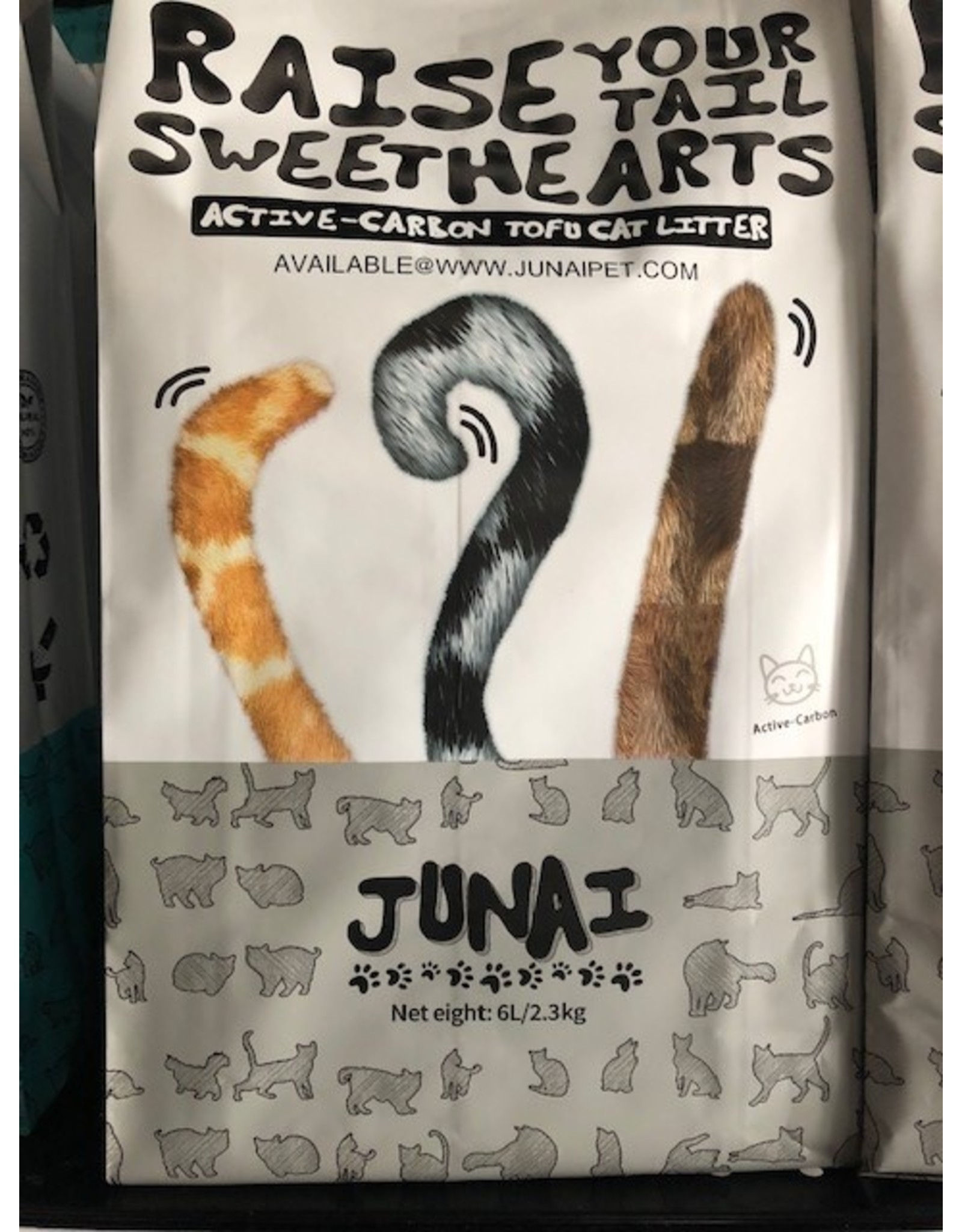 Junai Raise Your Tail Sweethearts Tofu Litter - Active Carbon