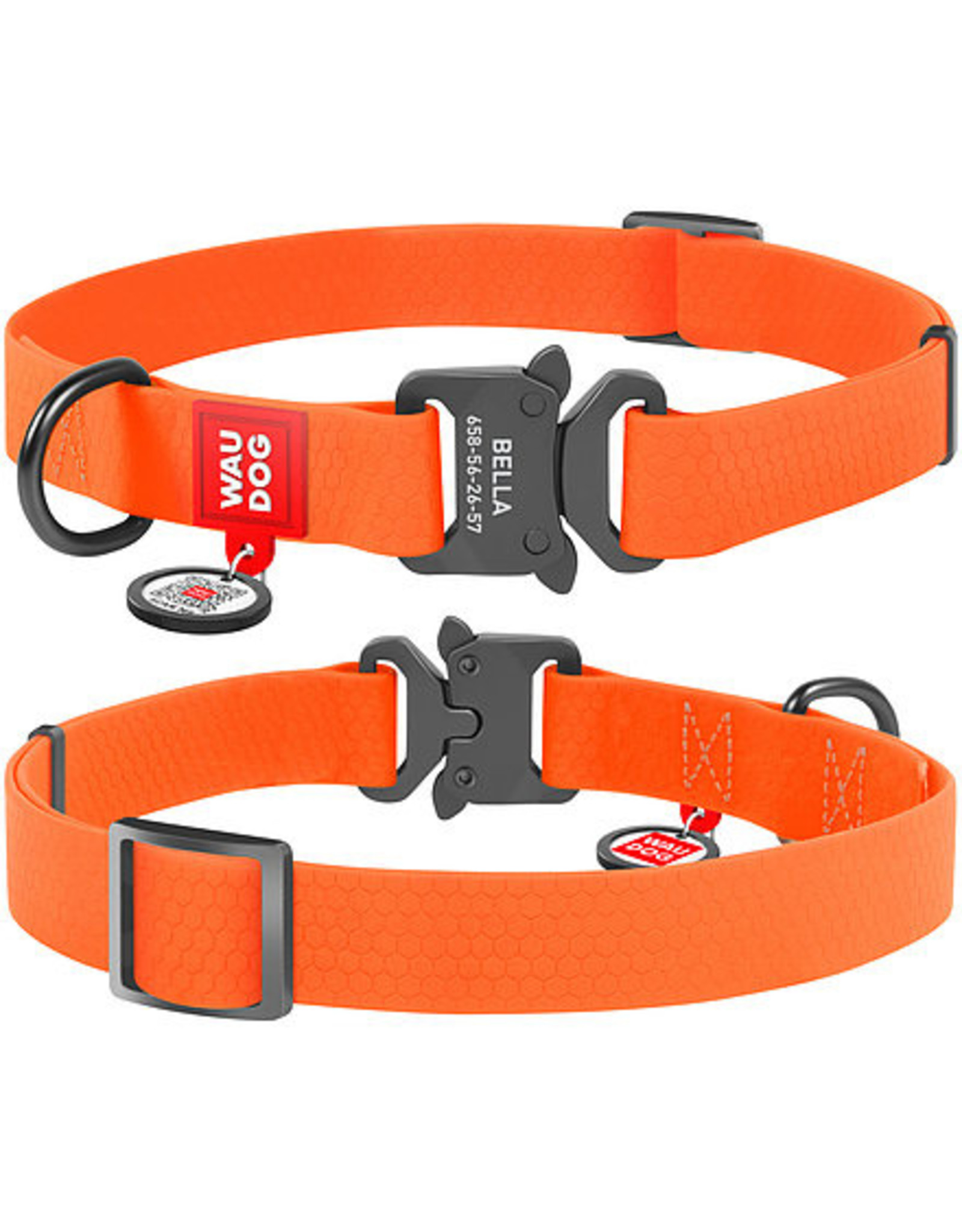 WauDog Waterproof Dog Collar with QR Passport