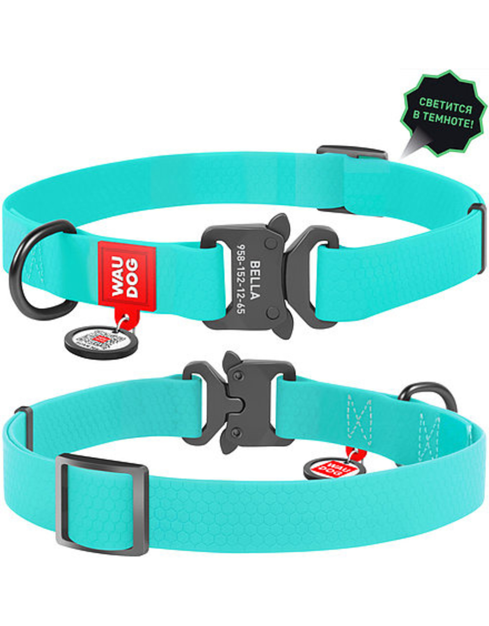 WauDog Waterproof Dog Collar with QR Passport